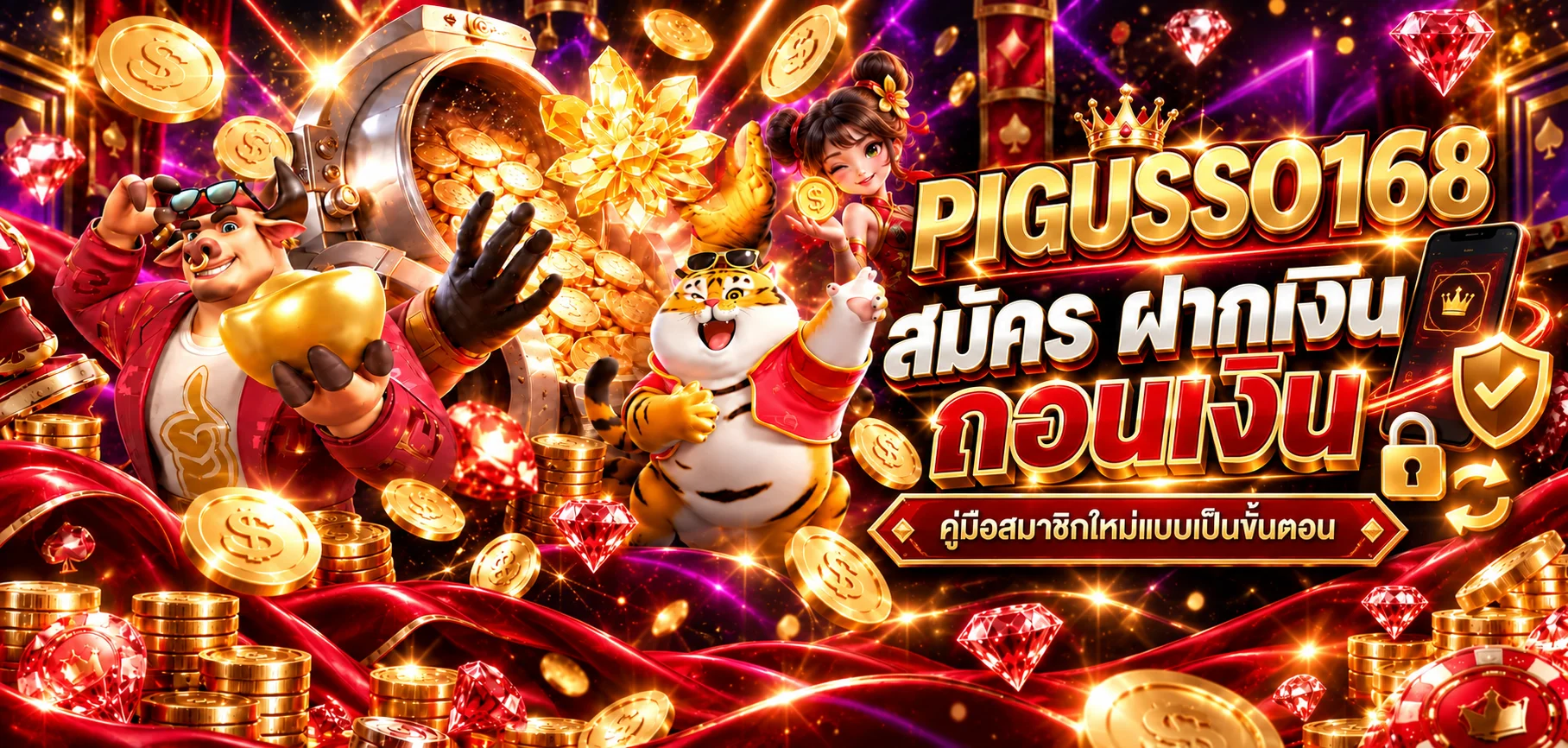 PIGUSSO168 สมัคร ฝากเงิน ถอนเงินแบบเป็นขั้นตอน